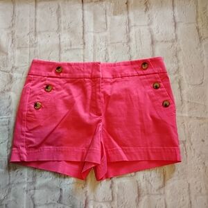 LOFT Pink High Waist Shorts Structured Fit